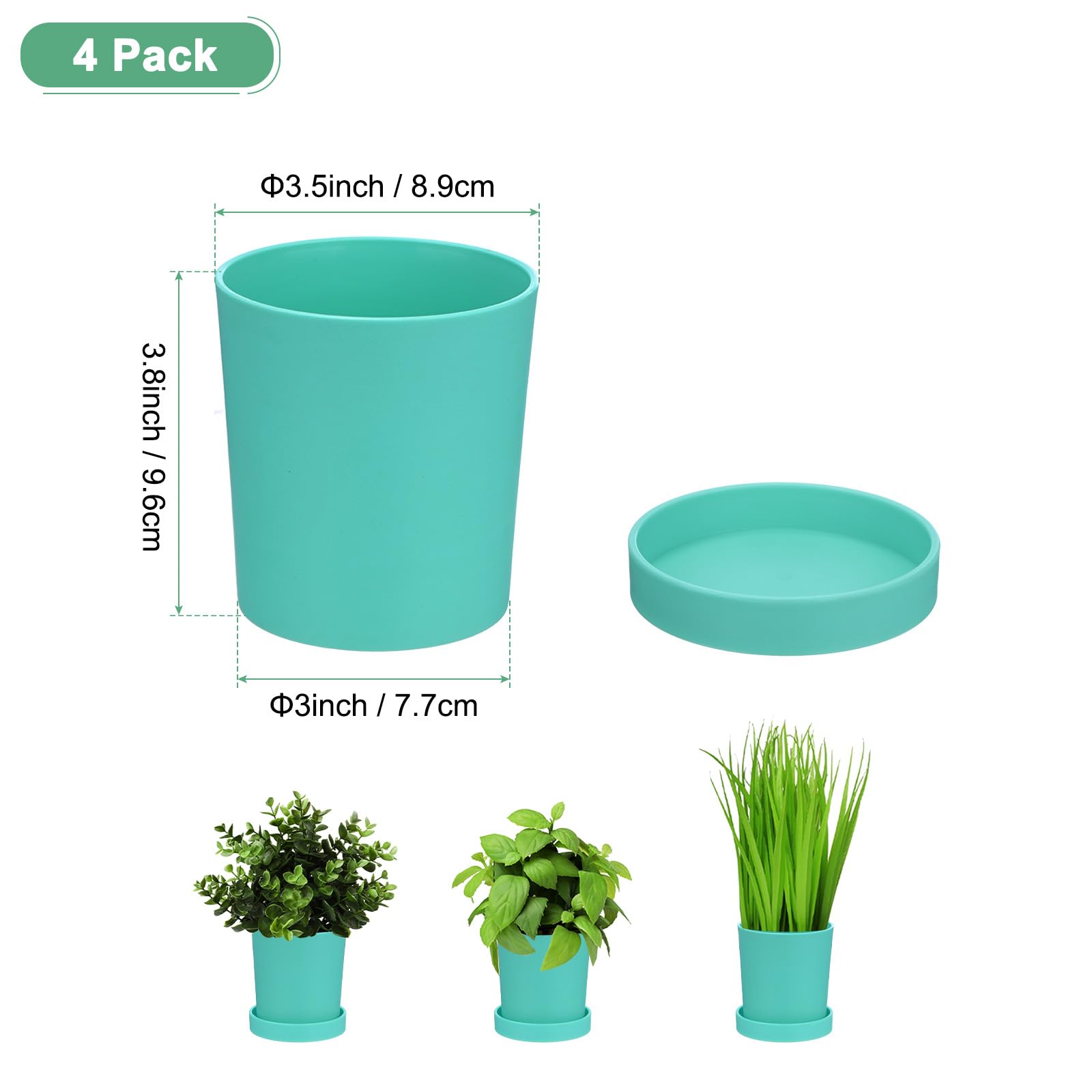 M METERXITY 4-Pack Plant Pots - Image 3