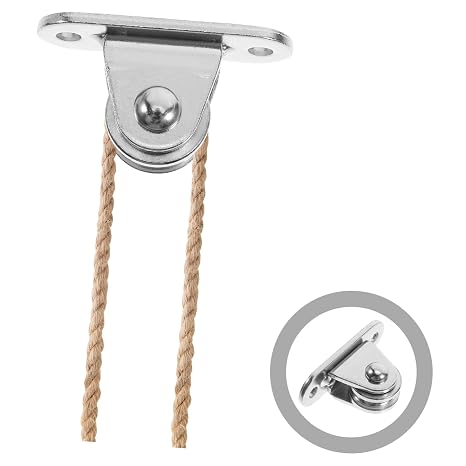VALICLUD 4Pcs Bearing Pulley Wheel Silent Ceiling Mount Pulleys for Clothesline Wire Rope Traction Pulleys for Easy Installation and Effortless Rope Handling