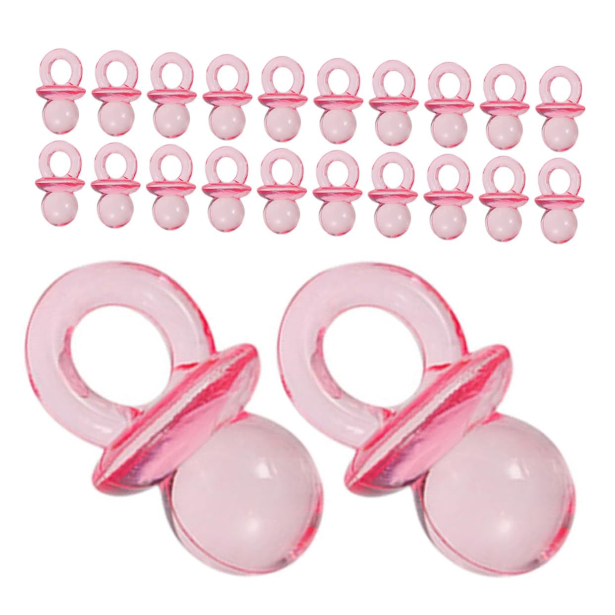 HAPINARY 200pcs Baby Shower Favors Mini Acrylic Pacifiers Gender Reveal Party Supplies Baby Shower Decorations