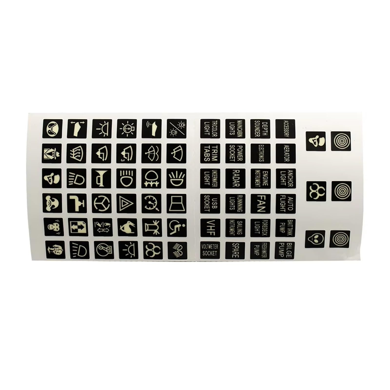 car Switch Stickers Car Universal Button Luminous Sticker Night Glow Rocker Switch Label Circuit Panel Decals Button Decals Stickers