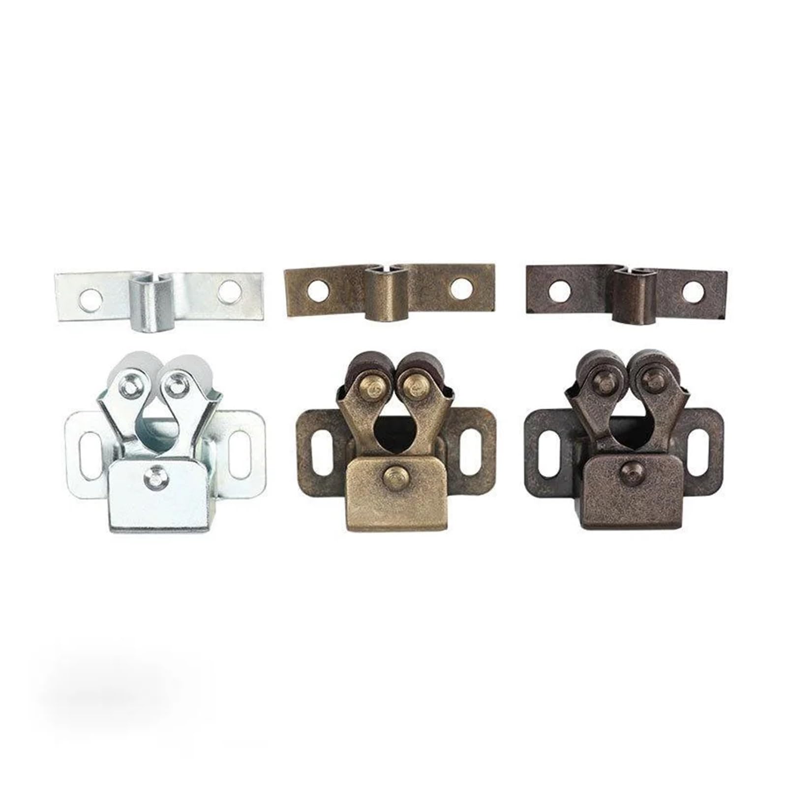 Cerradura de armario con doble rodillo para cierre seguro de puerta, diseño multicolor y duradero, ideal para la organización del hogar y a prueba de niños