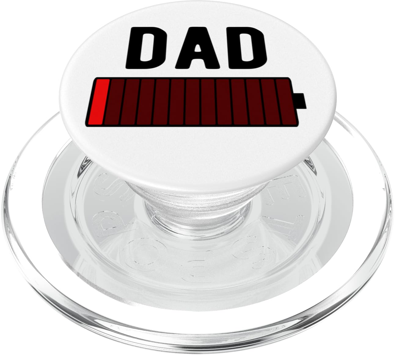 Dad Battery Low Tired Father Men Mom Son Costume PopSockets MagSafe PopGrip for iPhone