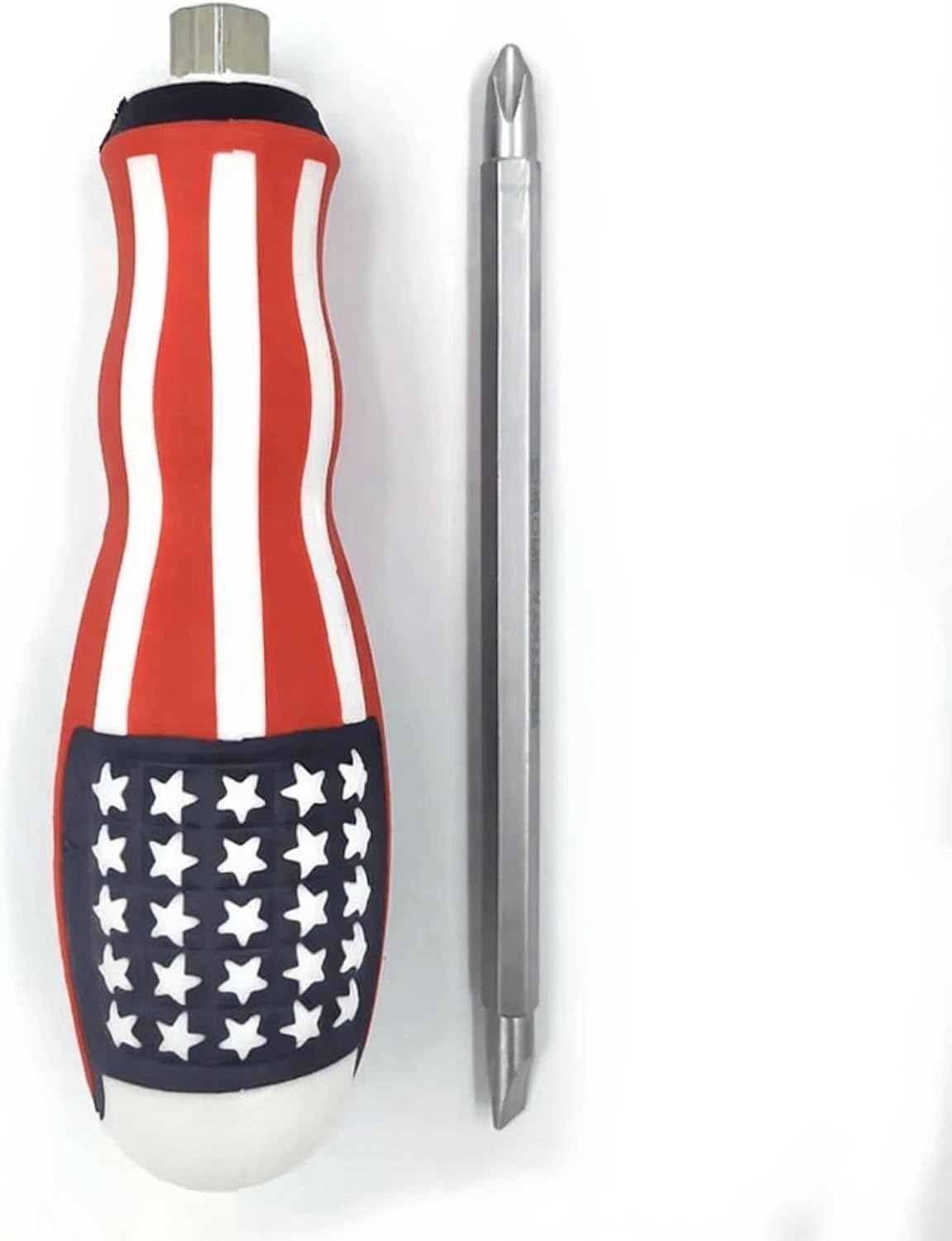 7.5" Reversible Screwdriver - Dual Magnetic Phillips/Flathead + Hex Base, 2 in 1 screwdriver