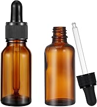 2 Stück Pipettenflaschen, 30ml Braunglasflasche, Apothekerflaschen mit Pipette, Tropfflasche, Nachfüllbare Dropper Bottle Flasche, für Ätherische Öle, Parfümöle, Flüssigfarbstoffen