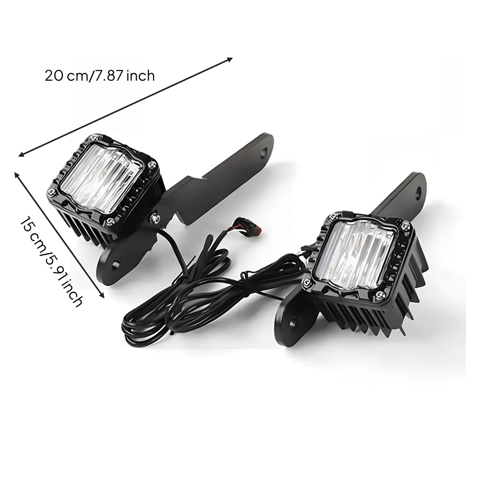 2 Piezas Auxiliar cicleta Impermeable Auxiliar con Soporte Resistente Luz Exploradora para Carretera, Blanco