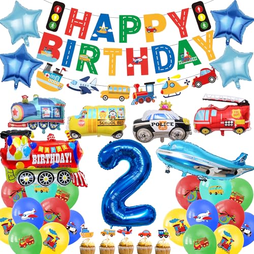 Decoraciones para el segundo cumpleaños del coche