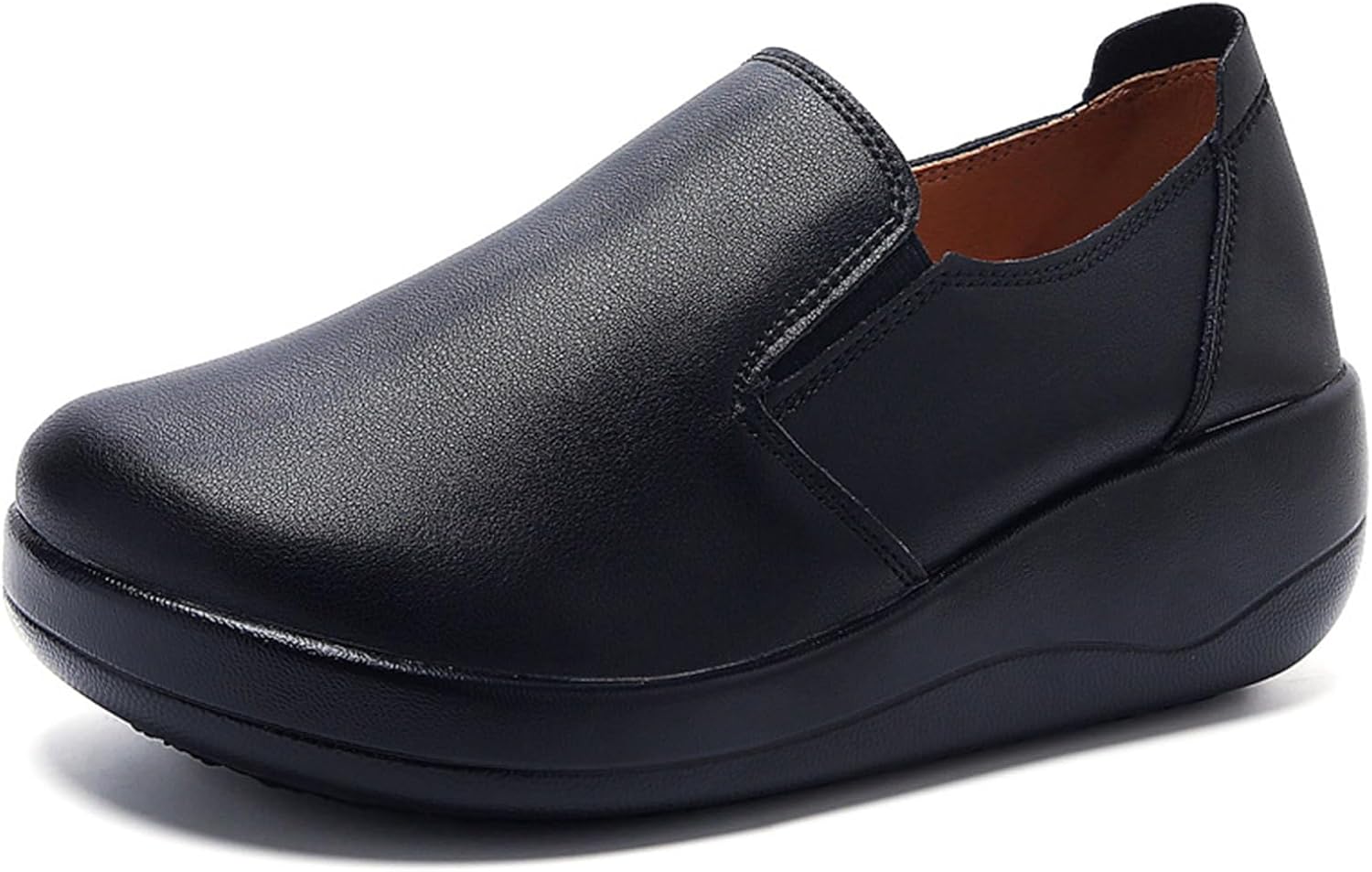 Amazon.com | NEUUGO Platform Slip-On Rocker Sneakers for Women Arch ...
