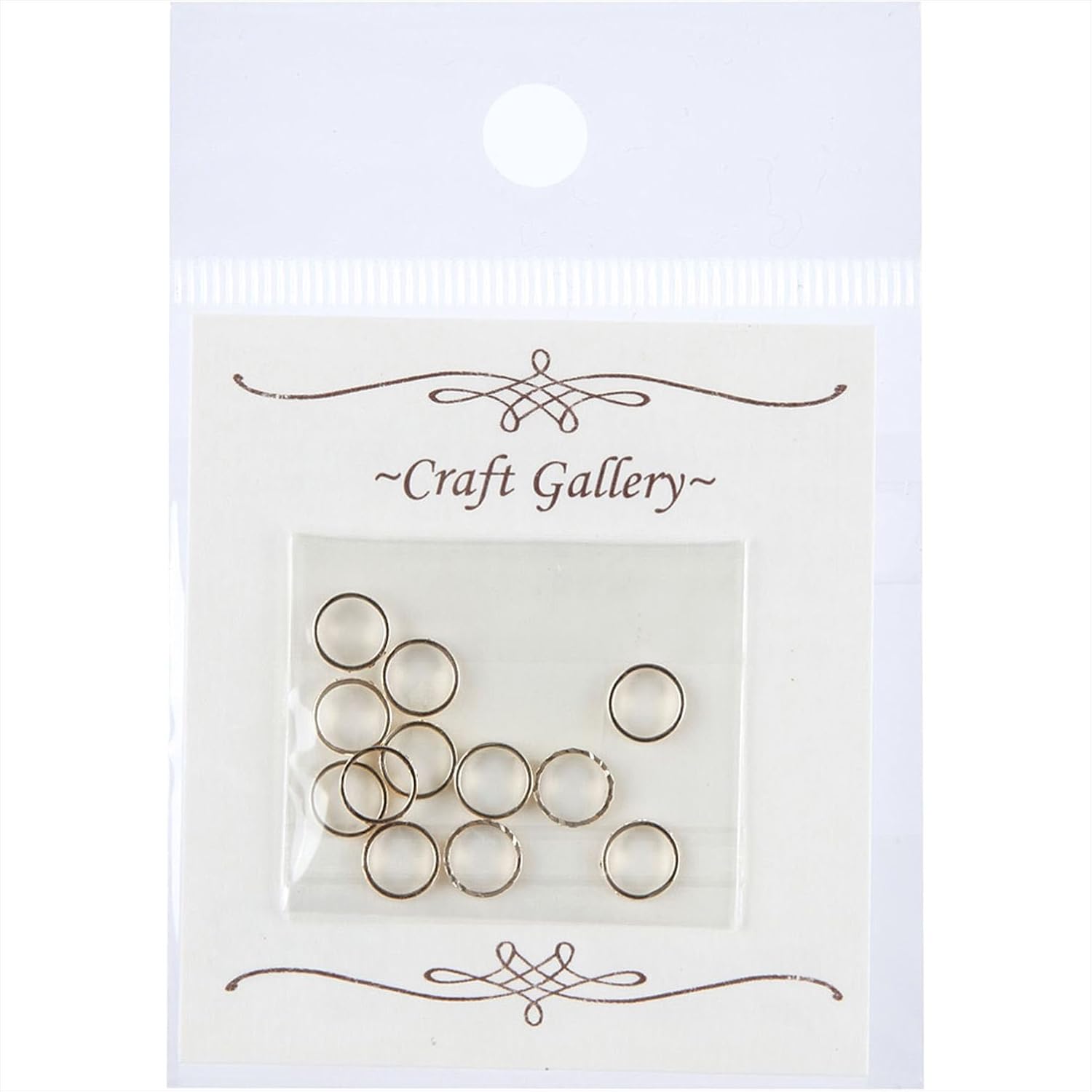 Resin Craft RCH-93G Mini Parts, Round L, Gold, Pack of 12