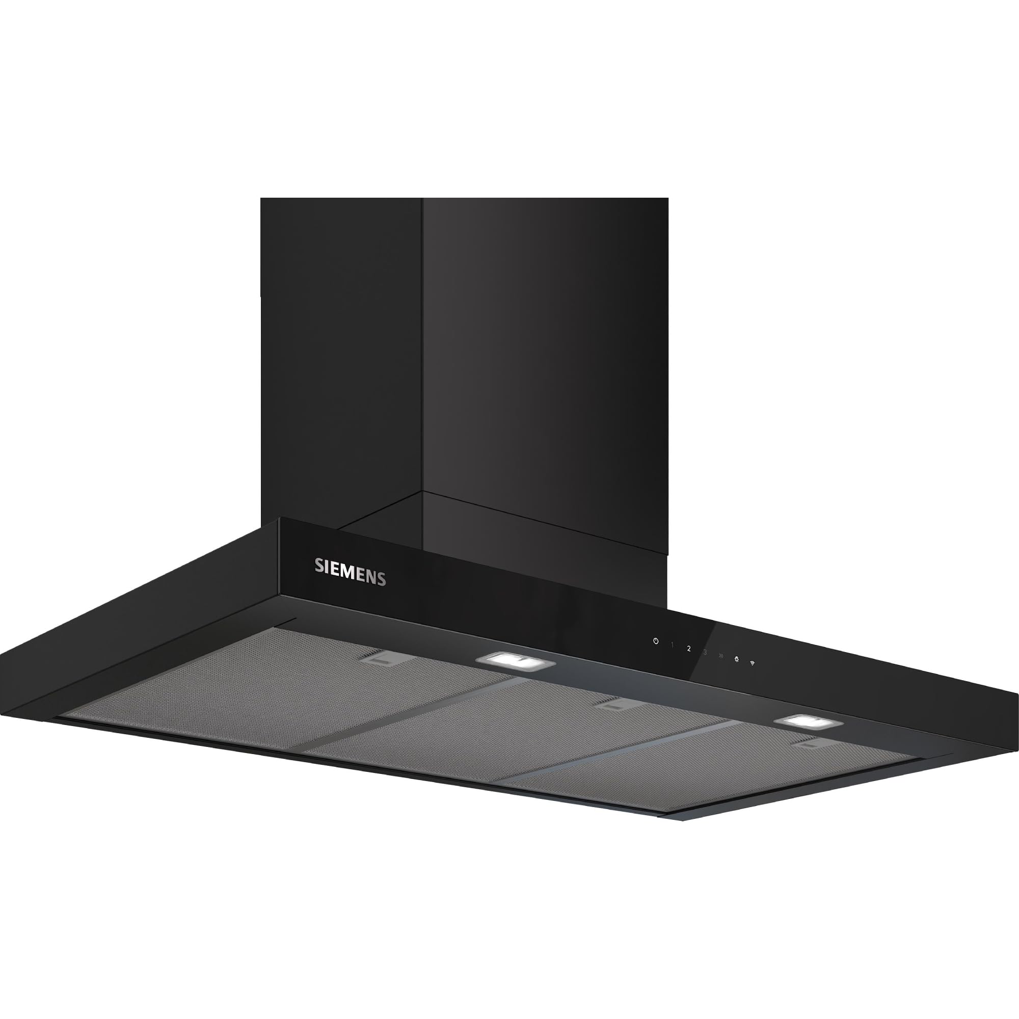 Siemens - Campana Extractora Decorativa de Pared, iQ500, 90 cm de ancho, negro mate, LC97BDN60