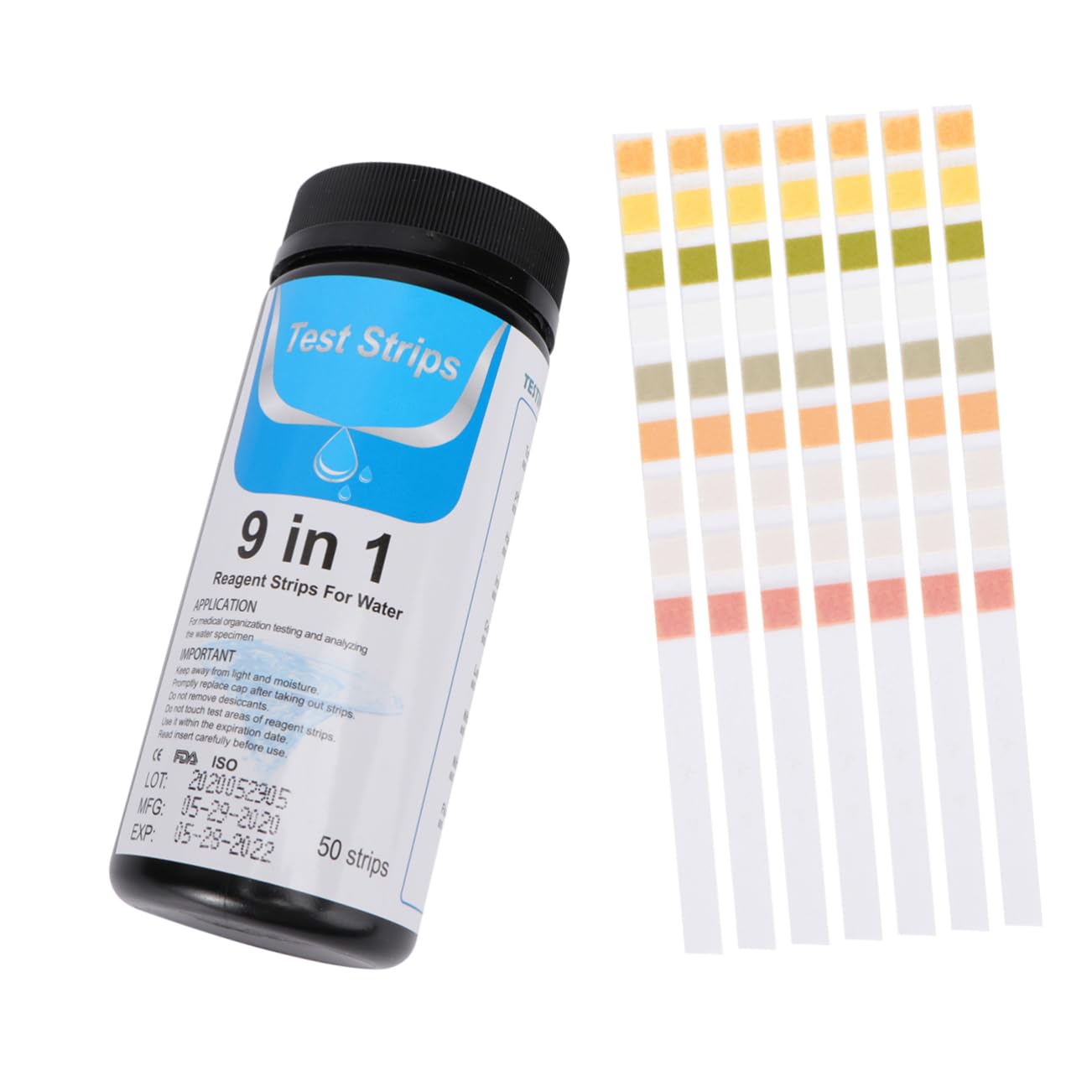 Zerodeko 3 Set Test Di Qualità Dell'Acqua Test Del Ph Strisce Reattive Per Piscina Strisce Reattive Ad Alta Sensibilità Tester Di Qualità Dell'Acqua Dura Kit Per Test 50 pezzi*3