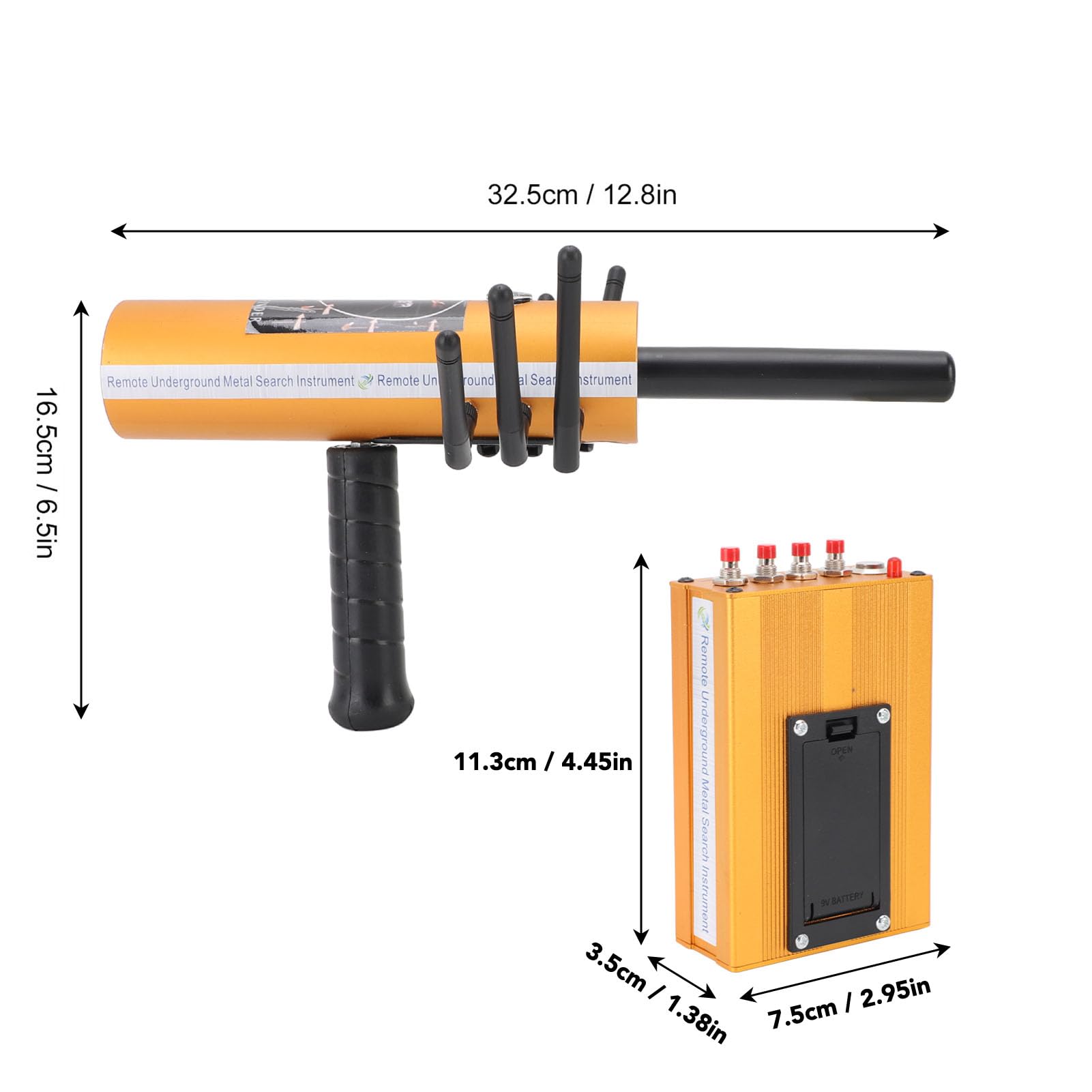 SIXRUN Detector de Metales Profesional, Buscador de Oro Plata Cobre y Piedras Preciosas con Alcance de 1200m y Detección de 30m de Profundidad para Exploración de Tesoros Subterráneos