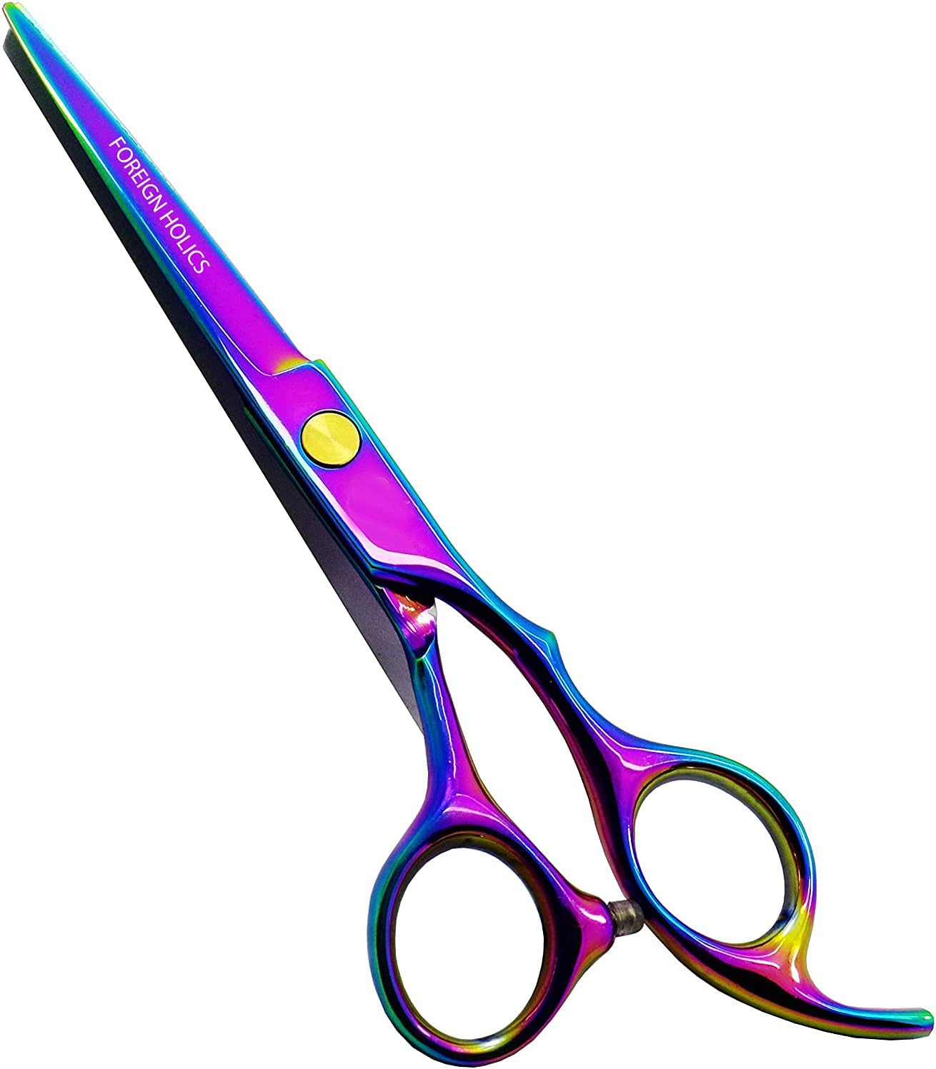 7” Right-Hand Razor Edge Professional Barber Hair Cutting Scissors Thinning Shears For Salon and Home Use (Blue)