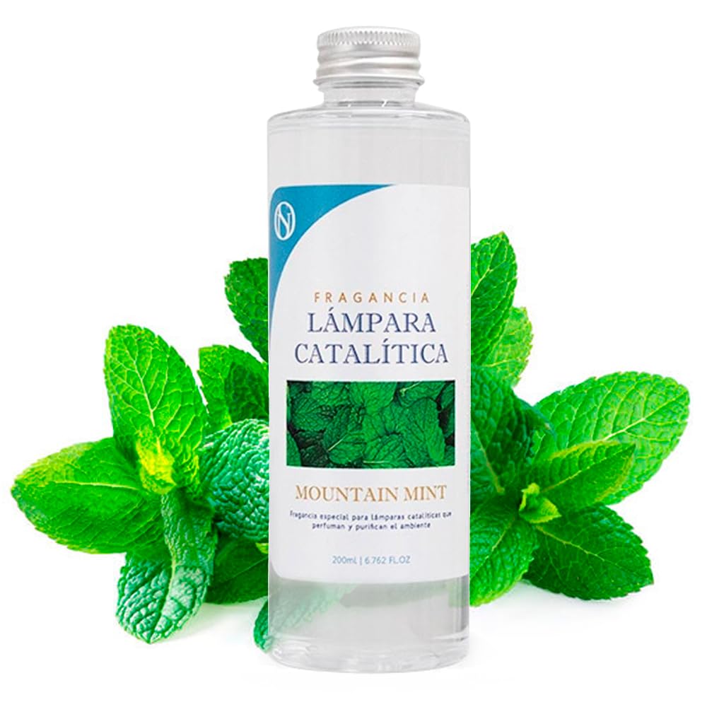 Pack Ahorro Lámpara Catalítica Drops Orange + Fragancia Aroma Mountain Mint 500ml. Elimina Malos olores e impurezas, perfuma y Limpia.