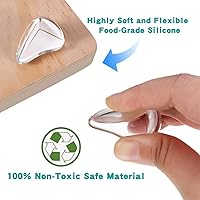 Vista 4 de Paquete de 16 protectores de esquina para bebé, protectores de esquina transparentes, protector de esquina de muebles y parachoques de seguridad