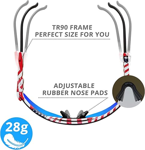 Miniatura 8 de Douide Lentes de sol deportivos elegantes para mujeres, jóvenes y hombres, montura Vipers TR90, ideal para ciclismo, pesca, esquí, béisbol