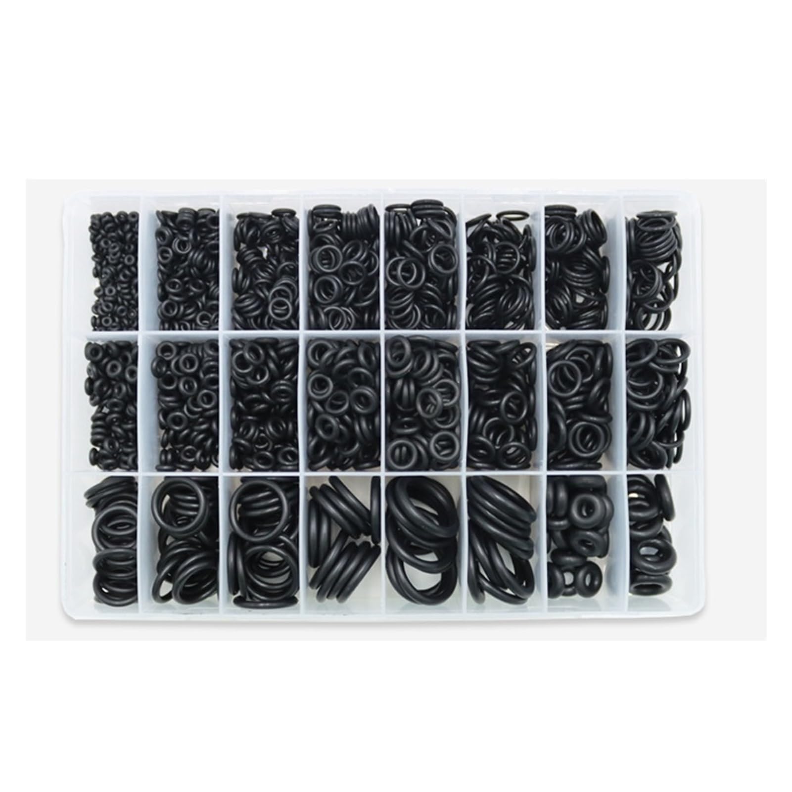 NBR O-Ring Kit, CS1.0-4.0mm Oil Resistant Seals | Nitrile rubber O-rings in 6 cross-section sizes. Oil and heat resistant. For plumbing.(Oring Kit 1620pcs)