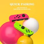 Controllers Compatible with Nintendo Switch, Wireless Replacement Switch Controllers, Left and Right Switch Gamepad Support Dual Vibration/Wake-up/Motion Control. (pink and green)