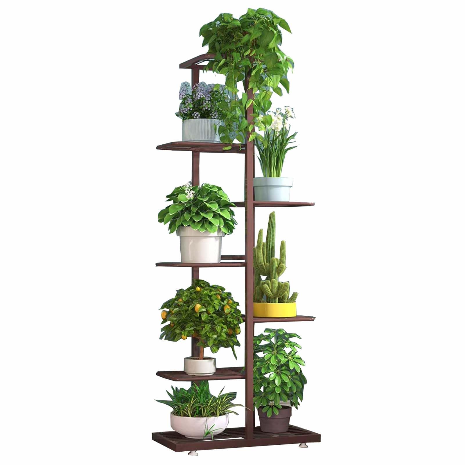 Support de plantes en métal étagère haute 7 niveaux pour pot de fleur