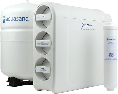 Aquasana SmartFlow™ Sistema de filtro de agua de ósmosis inversa - El RO bajo el fregadero de alta eficiencia elimina hasta el 99.99% de 90