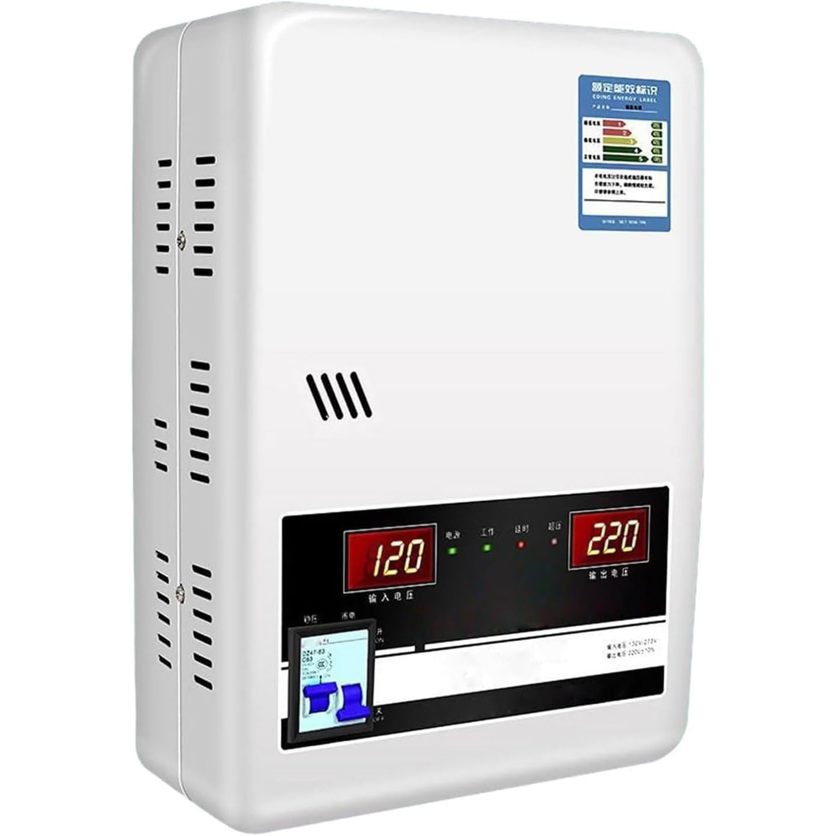 Automatic Voltage Stabilizer, 220v High Precision Household Single Phase Voltage Stabilizer, Single Phase Ac Stabilizer For Computers, Refrigerators, Tvs,6800W