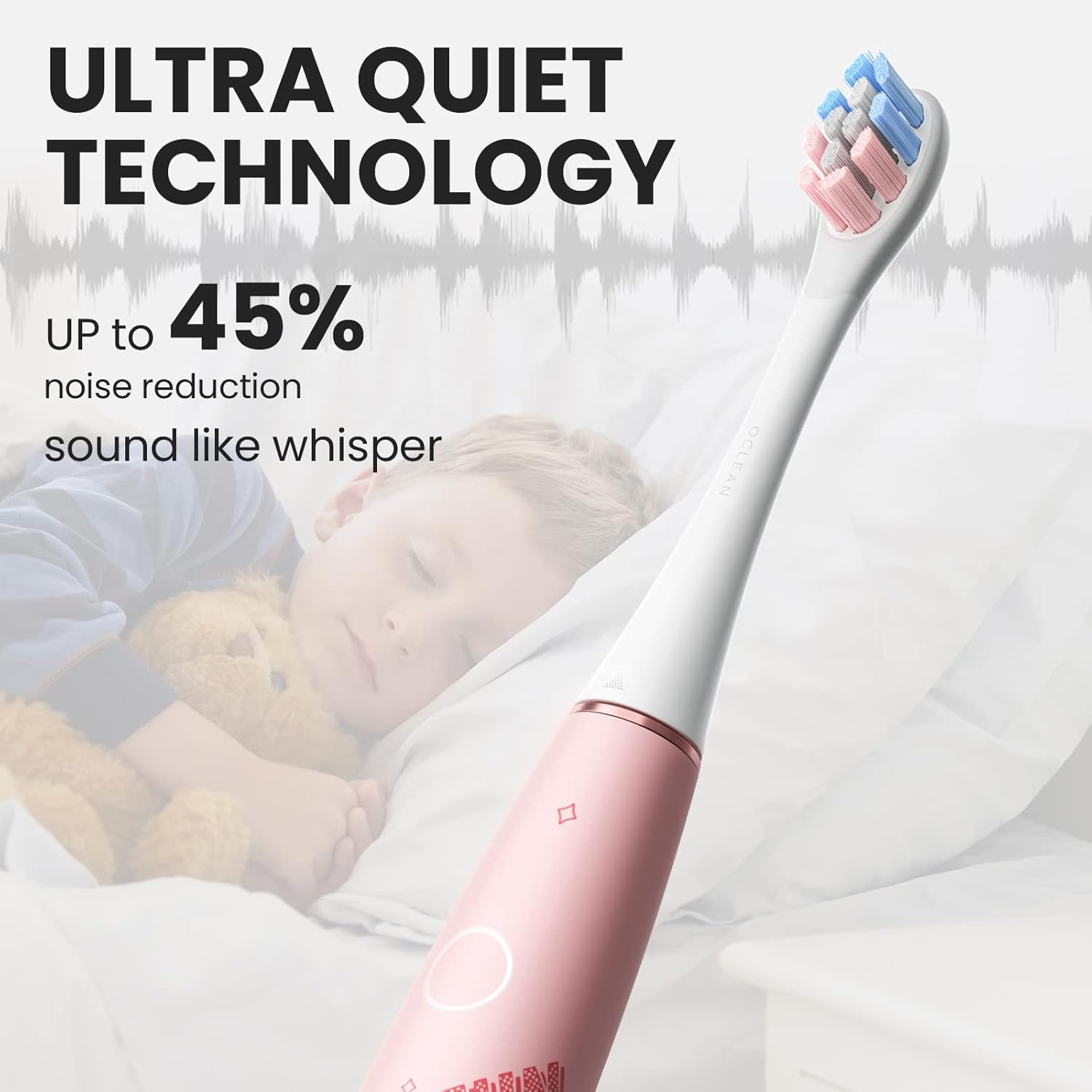 Ultra Quiet Technology of Oclean Kids Electric Toothbrush