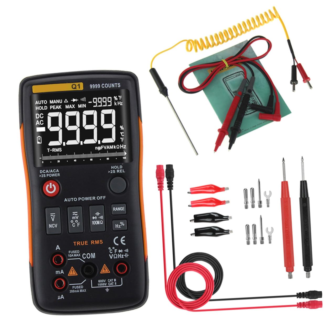 LIFKOME High Accuracy Digital Multimeter Auto Range Tester with Ampere Resistance Capacitance Frequency Temperature Measurement for Electric Test Ncv Diode Continuity Testing Portable