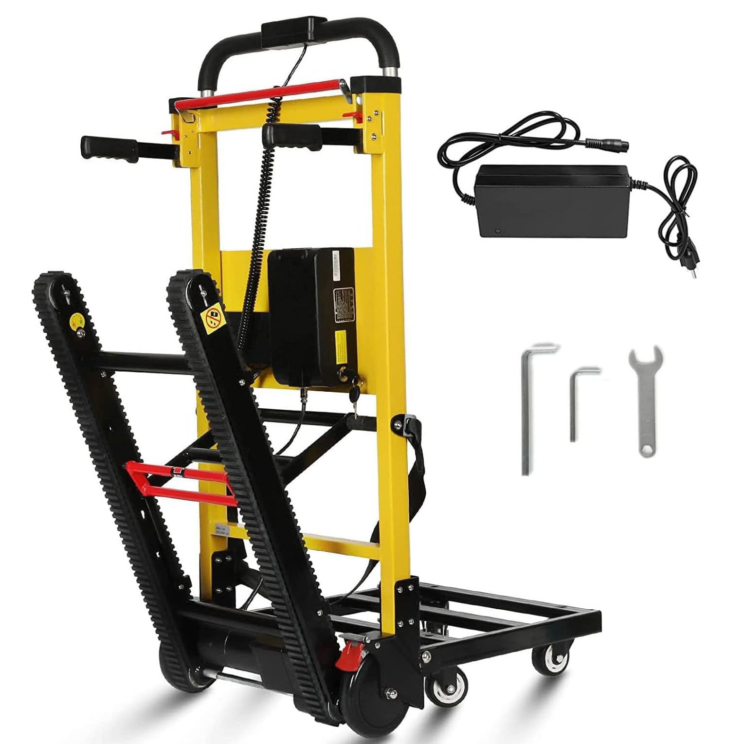 Macchina Per Scale Carrello Elettrico, Carrellos Elettrico per Scale, Pieghevole Carrello Saliscale Elettrico per Il Trasporto Di Merci, per Traslochi, Magazzini, Distribuzione Logistica
