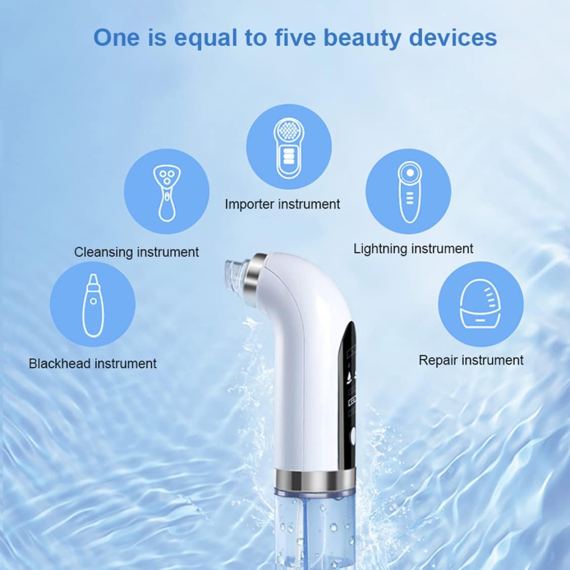 Aspirateur Points Noirs, Extracteur Points Noirs Visage, 4 Modes, 6 Sondes, 75 kPa Super puissance, Tire Comedon Points Noirs Anti Point Noir Nez Nettoyage des Pore Peau Soin Visage Blackhead Removal