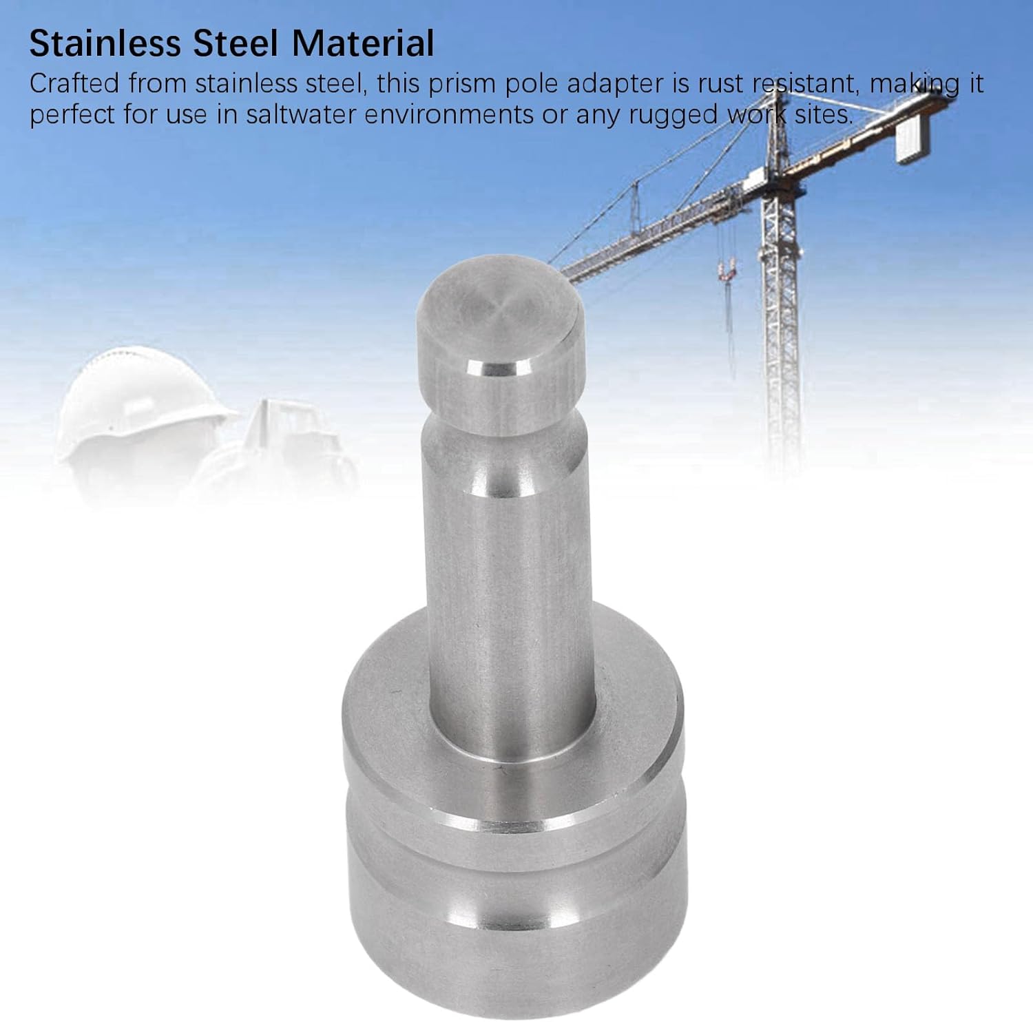 Garosa Prism Pole Mount Adapter Quick Release Stainless Steel AD L09 Female Connect to Thread 5/8in‑11 RTK GPS Total Station Prism Adapter for Surveying Poles Base Tripod