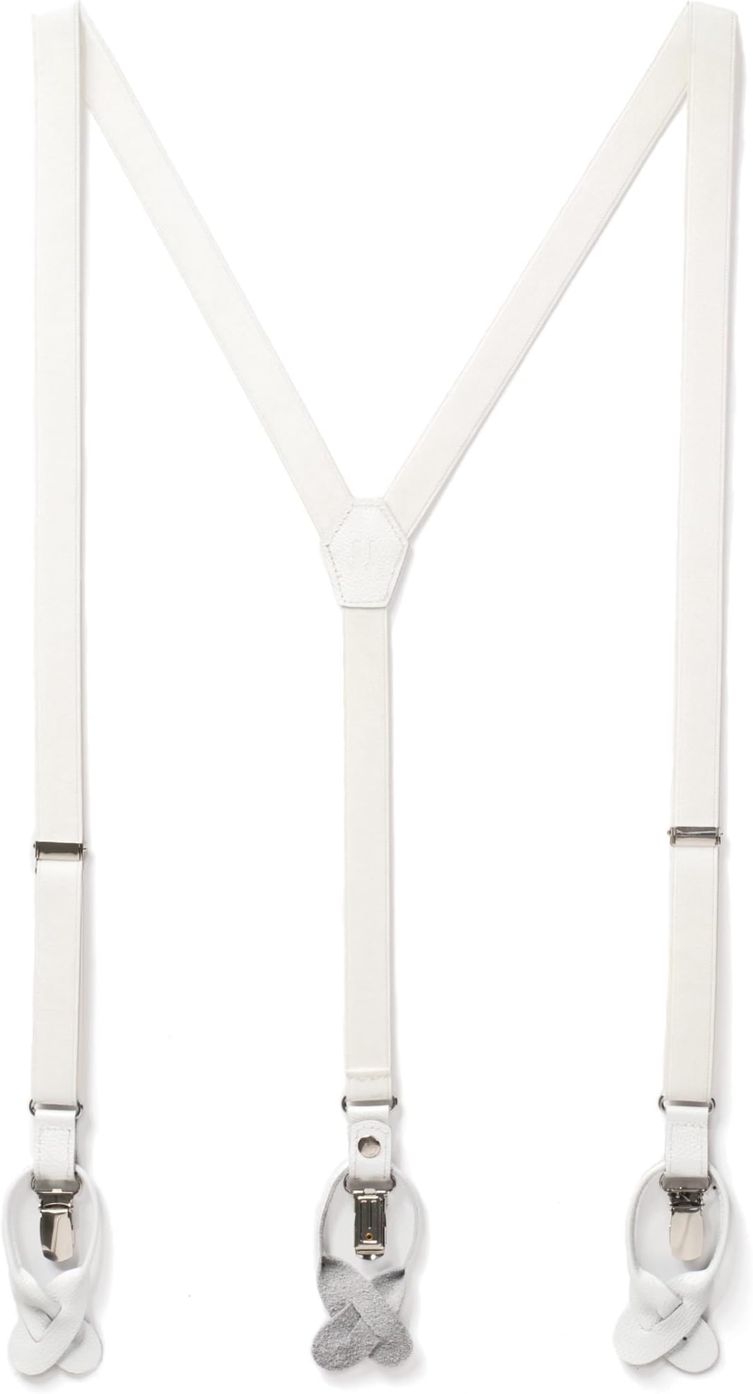 Thin Y Suspenders For Men with Elastic Strap & Interchangeable Clips
