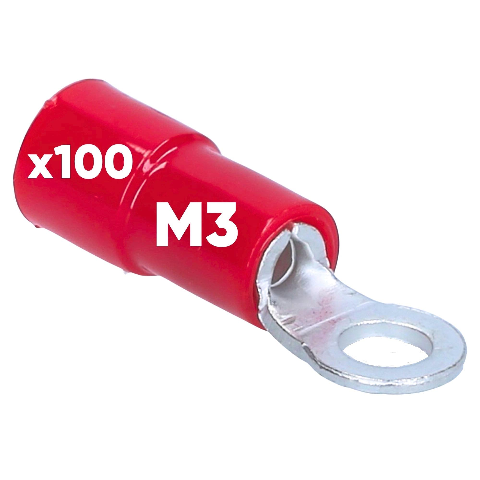 Capicorda Ad Anello Rossi, 0.5-1.5 Mm², Da M3 A M10, Con Termoretraibile, Assortiti