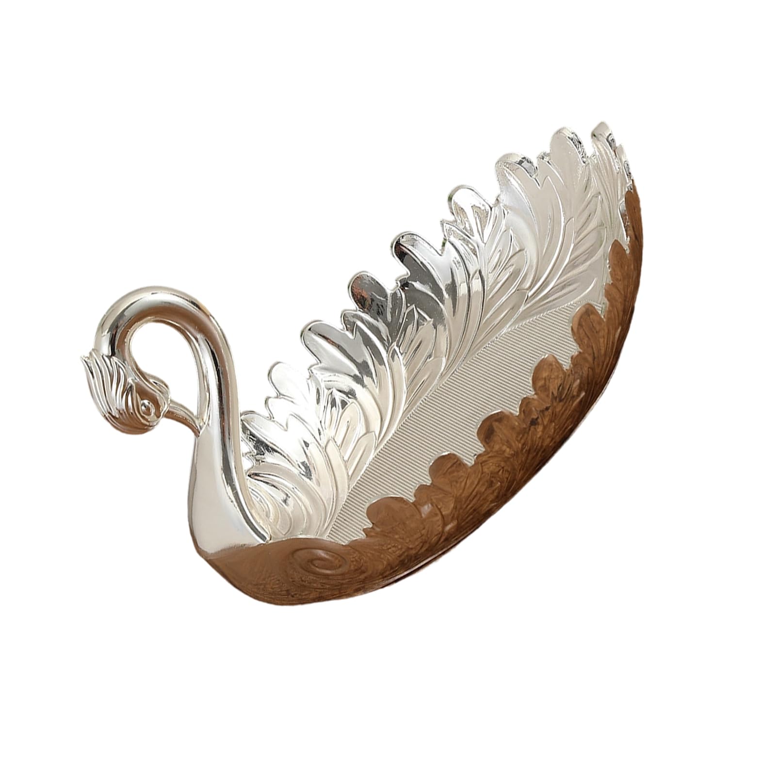 Hredyqw Elegant Alloy Shape Dried Fruit Plate Nut Candy Snacks Tray For Home Decors And Party Serving
