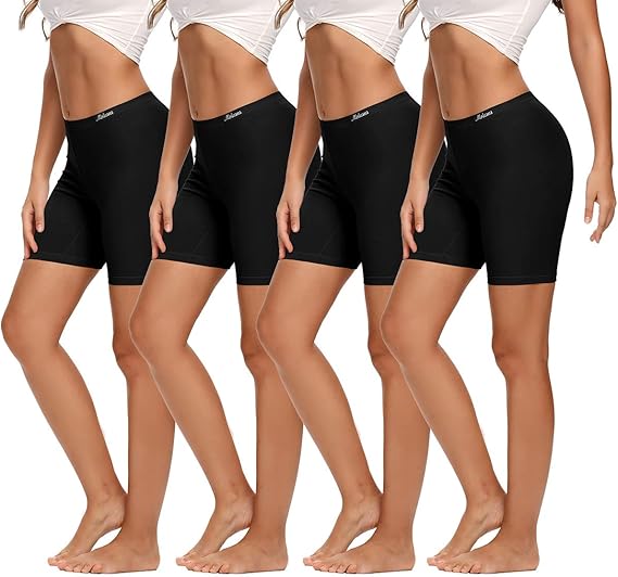 Molasus Womens Cotton Boxer Shorts Underwear Anti Chafing Bike Shorts