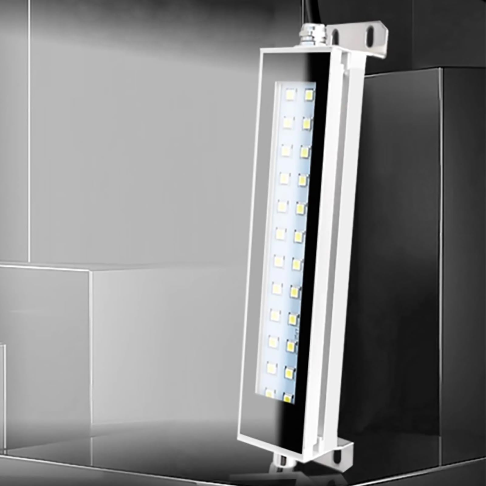 Przemysłowa Lampa Rurowa, Lampa Robocza do Tokarek 24–36 V, Obrotowa Podstawa o Kącie Obrotu 360°, Wodoodporna i Pyłoszczelna, o Dużej Jasności(10W)