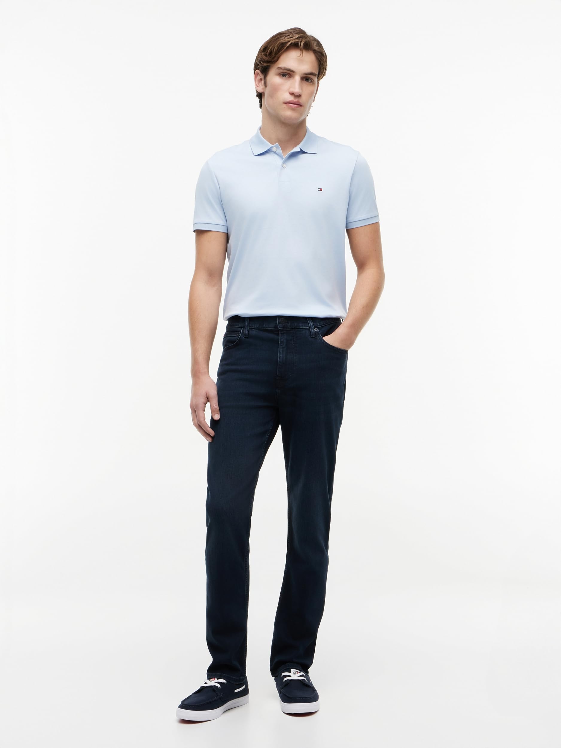 Tommy Hilfiger Pantalón Vaquero Hombre Core Straight denton Ohio Rinse con Stretch