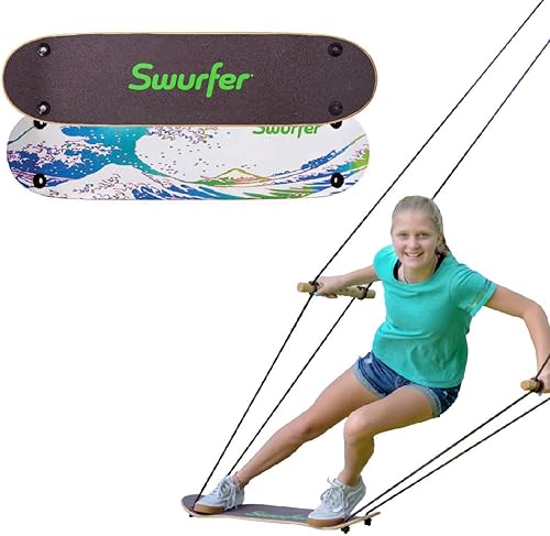 Swurfer Columpio para árbol de pie, columpio al aire libre - Juego de columpios para exteriores para niños con asas ajustables, columpio al aire