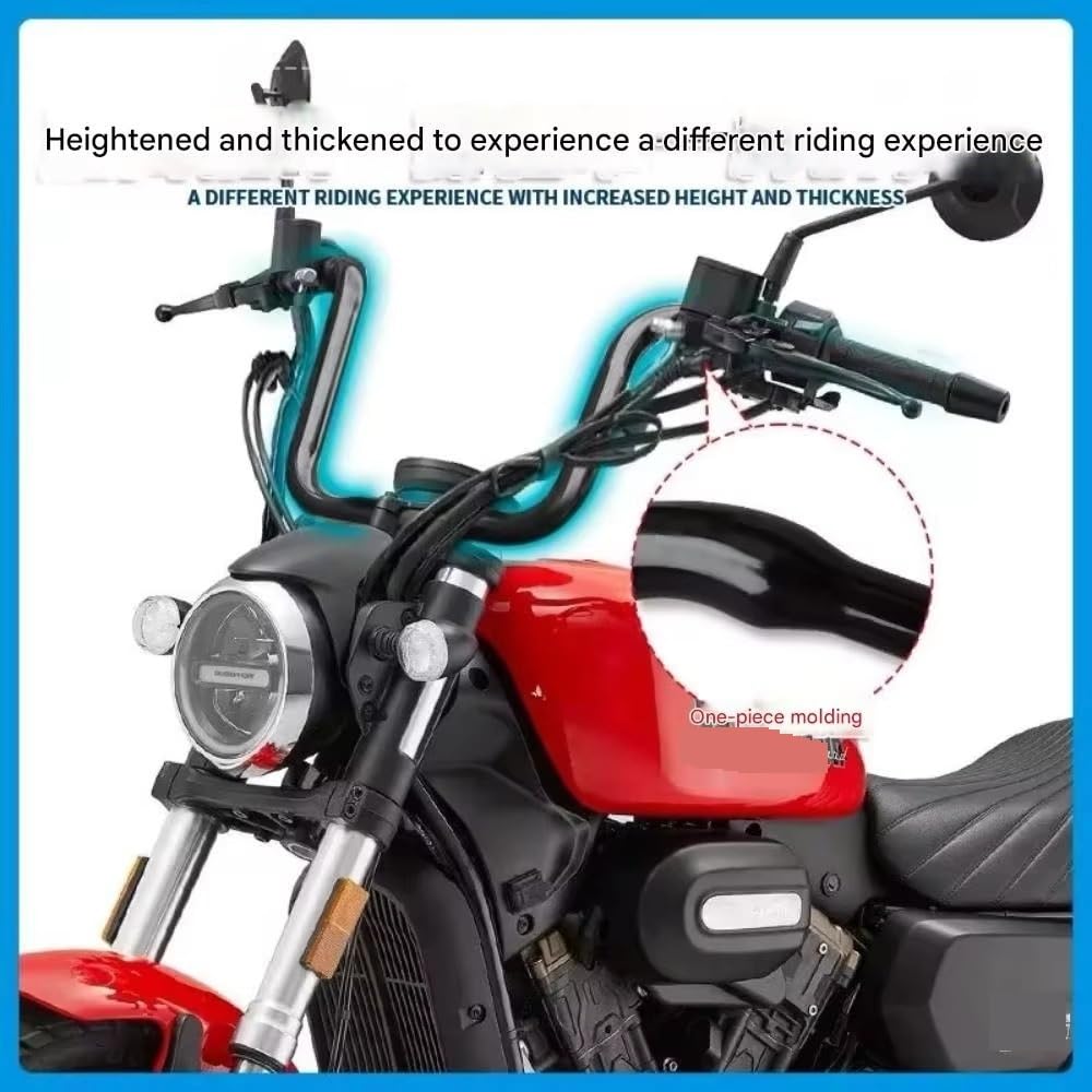 Para Qjmotor SRV300 | Crucero retro con manillar modificado automático modificado(35CM)
