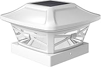 Vista 12 de Davinci Lighting Renaissance Luces Solares para Tapas de Postes Exteriores - Incluye Bases para Postes de 4x4 5x5 6x6 - Luz LED Brillante - Negro