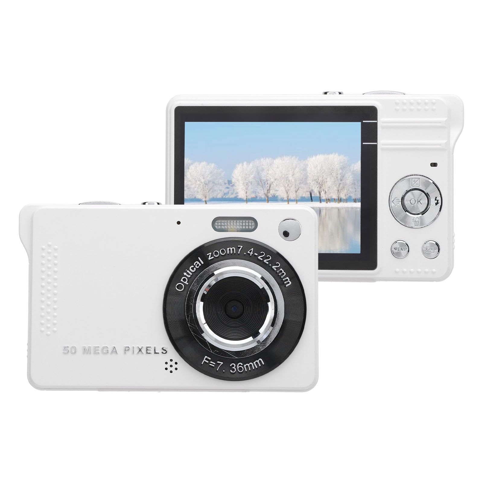 fotocamera, Videocamera for vlogging 1080P con schermo a colori IPS da 2,8 pollici, zoom digitale 16X, fotocamera compatta Point Shoot(32GB)