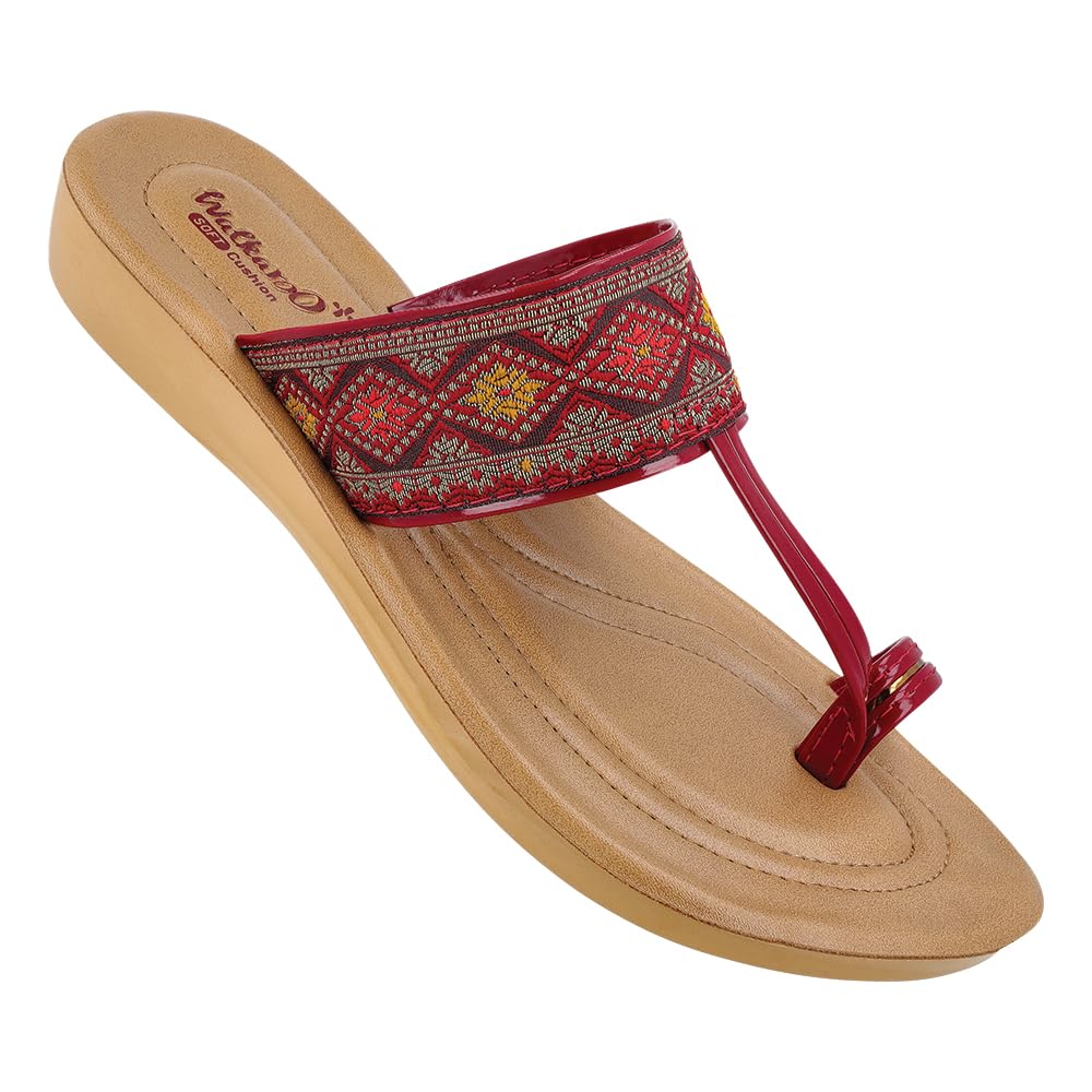 WALKAROO WE2350 Womens Fashion Sandals for Casual Wear - Maroon (B0CY2KYFH9) Amazon Price History, Amazon Price Tracker