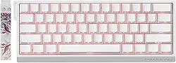 MADLIONS MAD 60 HE RGB 60% Teclado mecânico para jogos Rapid Trigger 60% com fio, atuação ajustável, interruptor magnético de efeito Hall, taxa de polling de 8K Hz, RGB, para PC/Mac, Branco