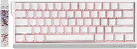 MADLIONS MAD 60 HE RGB 60% Teclado mecânico para jogos Rapid Trigger 60% com fio, atuação ajustável, interruptor magnético de efeito Hall, taxa de polling de 8K Hz, RGB, para PC/Mac, Branco
