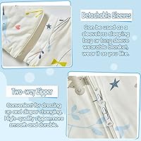 Vista 5 de XIFAMNIY 1.5 TOG Manta portátil para bebé, saco de dormir para niños pequeños, saco de dormir desmontable de manga larga para envolver 1.5T..