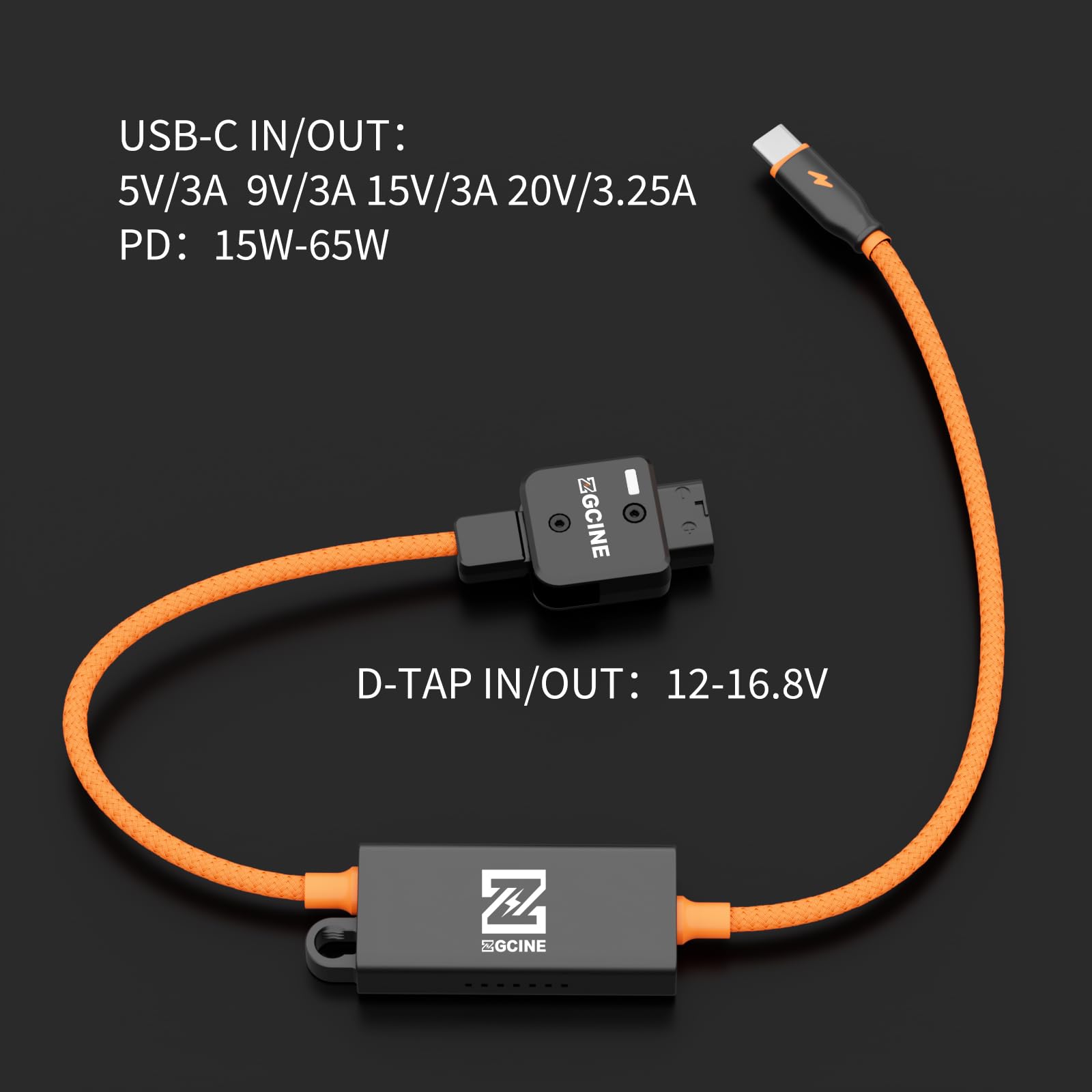 ZGCINE DT-PD D-Tap na USB-C PD kabel do ładowania