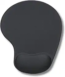 Mouse Pad Ergonômico com Apoio de Pulso em Gel 23 x 19 cm - Conforto e Prevenção de Lesões - Preto