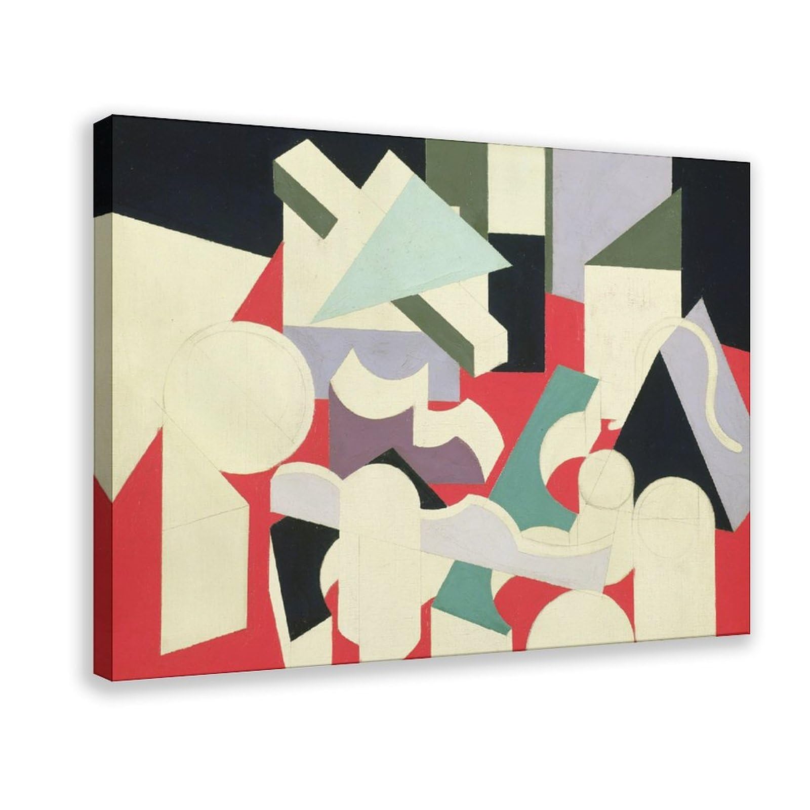 DFJyjFGJJ Patrick Henry Bruce,Formes, Circa 1921 To 1922,Wall Art Abstract Canvas Posters Wall Art Bedroom Office Room Decor Gift 12" L X 18" W