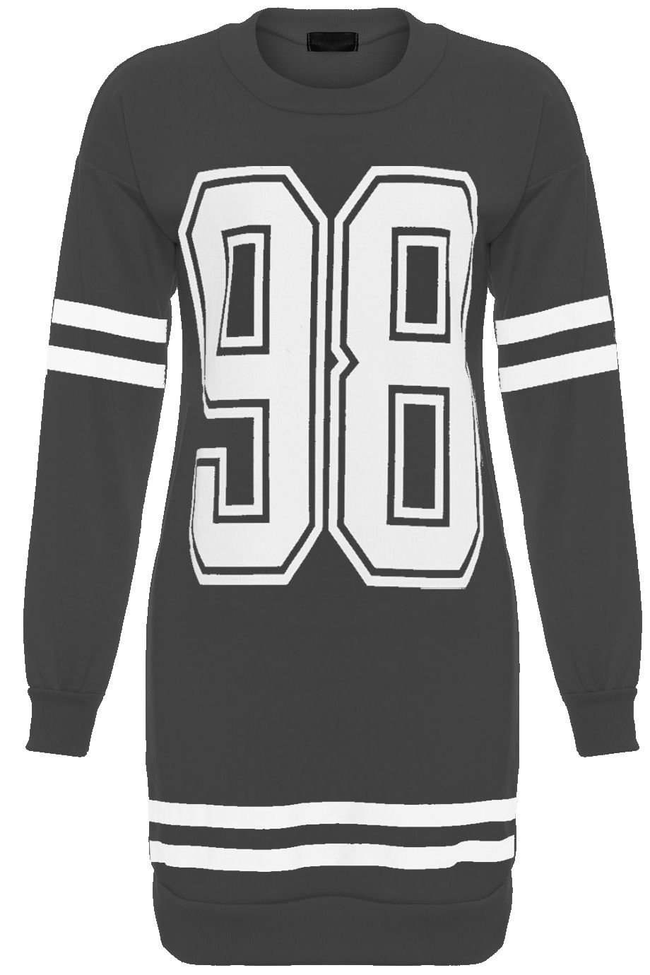 The Celebrity Fashion Womens New York Brooklyn 98 Bulls 69 Oversized Mini Dress Ladies Long Sweatshirt