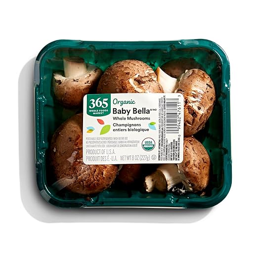 365 by Whole Foods Market, Organic Baby Bella Whole Mushrooms, 8 Ounce