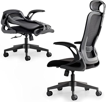Tervo Model U - Folding Office Chair - Ergonomic Design for Small Spaces