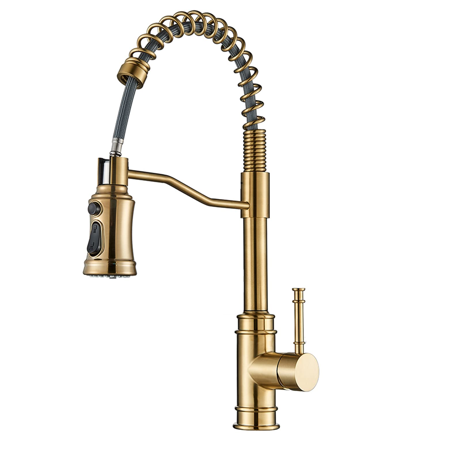 Robinet de cuisine extractible 3 fonctions en laiton pour évier eau chaude et froide